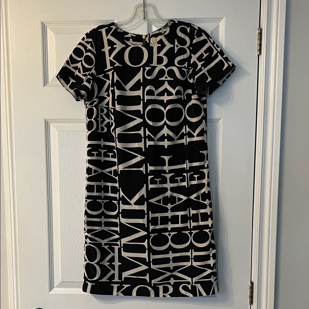 Michael Kors Monochrome Logo Mini Dress